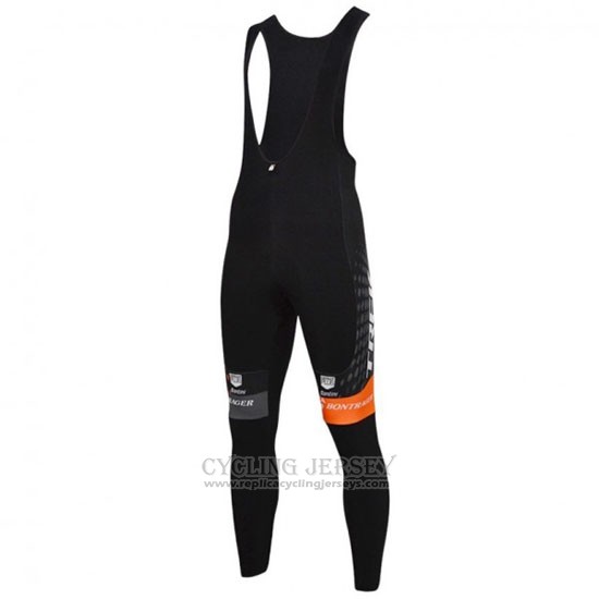 2016 Cycling Jersey Trek Selle San Marco Black and Orange Long Sleeve and Bib Tight